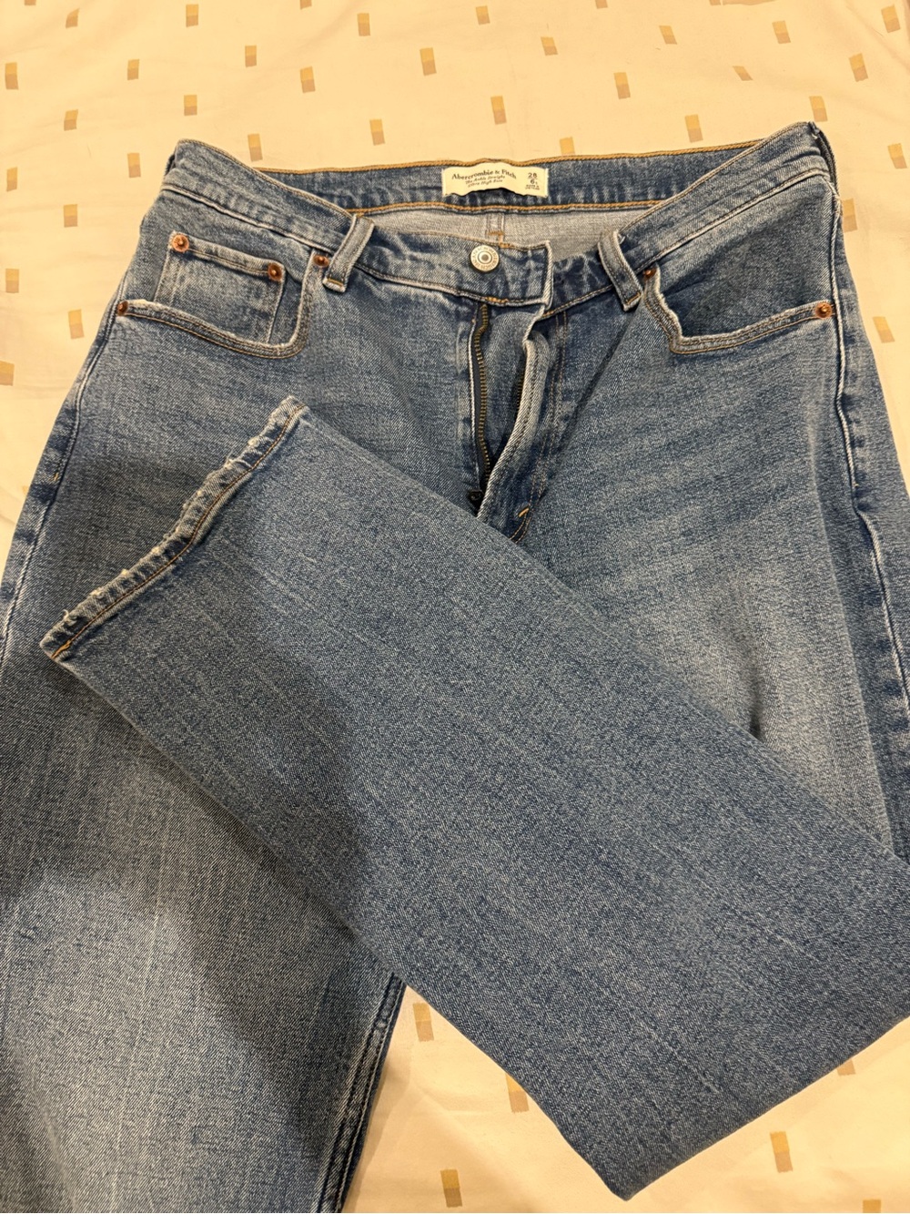 Abercrombie Ankle Straight Ultra High Rise Jean